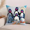 Cartoon P-Pingu Funny Meme Pillow Case Office Cushions Suitable For Sofa Car Bedroom Decorative Cushion Cover