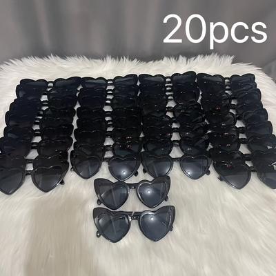 20pcs Heart Shaped Glasses for Wedding Birthday Honeymoon Graduation Gifts and Special Occasions Fashion Accessories