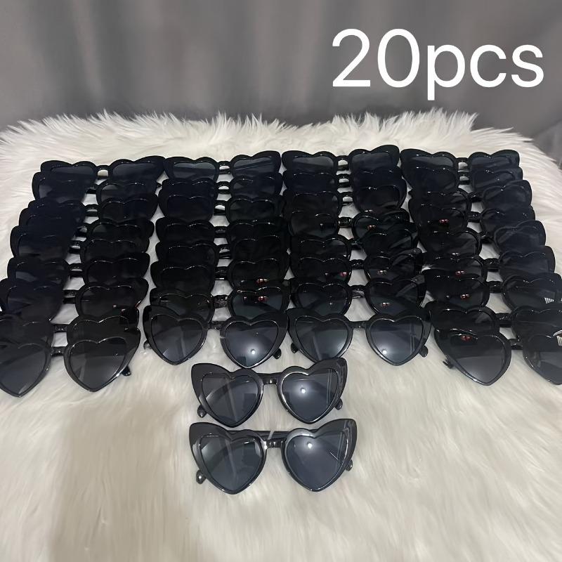 20pcs Heart-Shaped Fashion Glasses Perfect for Weddings Birthdays Honeymoon Graduation Gifts and Special Occasions