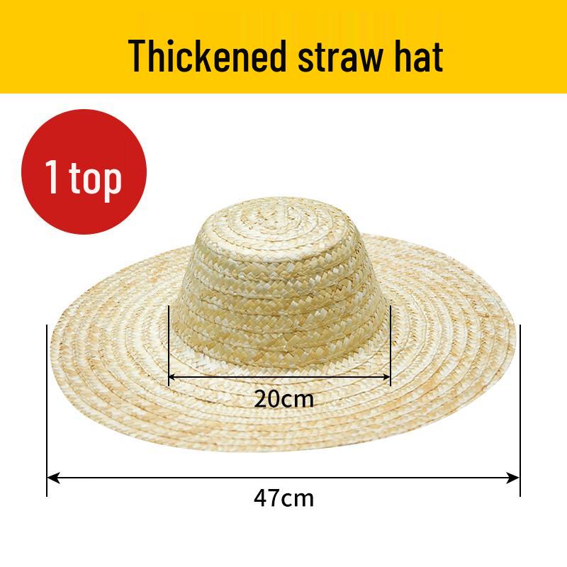 Gong Xiaohu Large Woven Straw Hat (10-Pack)