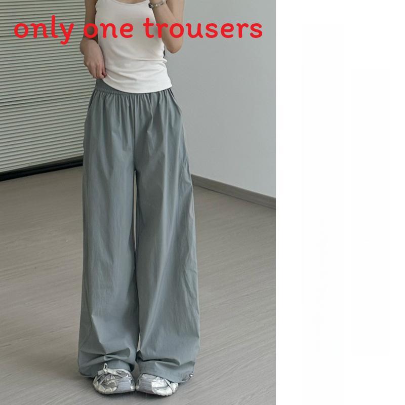 Womens Cargo Pants Summer Thin High Waist Wide Leg With Pockets For Casual Streetwear