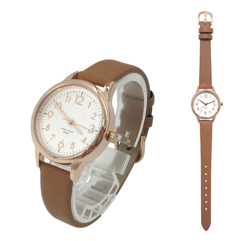 [Fieldwork] Waterproof Juvia Analog Leather Strap ST257p-5 Women's Black