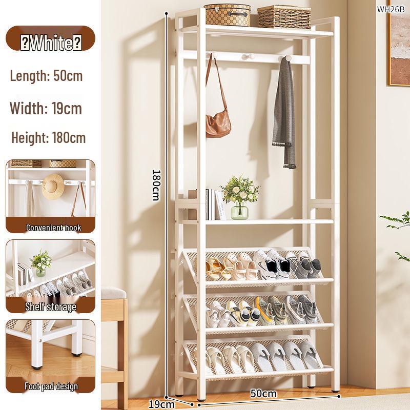 Компактная стойка для обуви и одежды для общежития или арендуемых помещений - Многоярусная узкая конструкция Default 4830₽