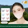 UV Protection Gradient Face Veil: Breathable 3D Eye Corner Shield for Summer Outdoor Use