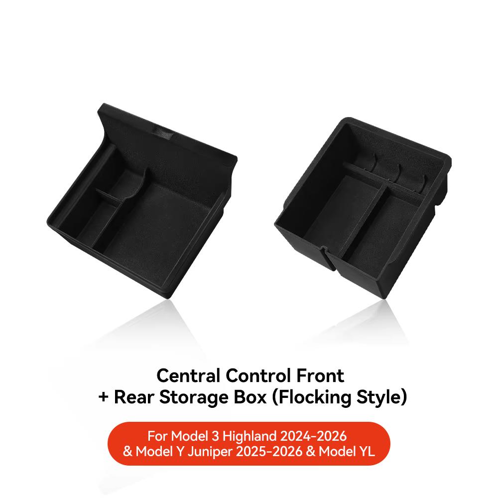 For Tesla Model 3/Y/YL Highland Juniper 2026 Center Armrest Hidden Storage Box Cup Holder Console Organizer Box Accessories