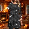 Women's Fashion Casual Printed Long Sleeve Round Neck Dress