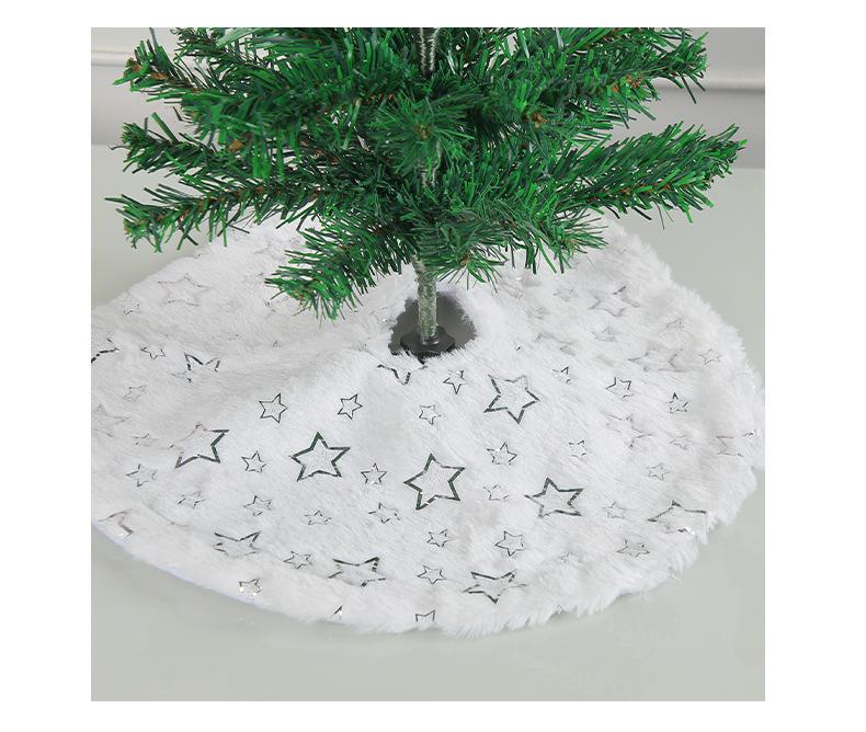 Port of Love Snowflake Mini Christmas Tree Skirt: Cute Star Ornament for Tabletop Tree Base Decoration