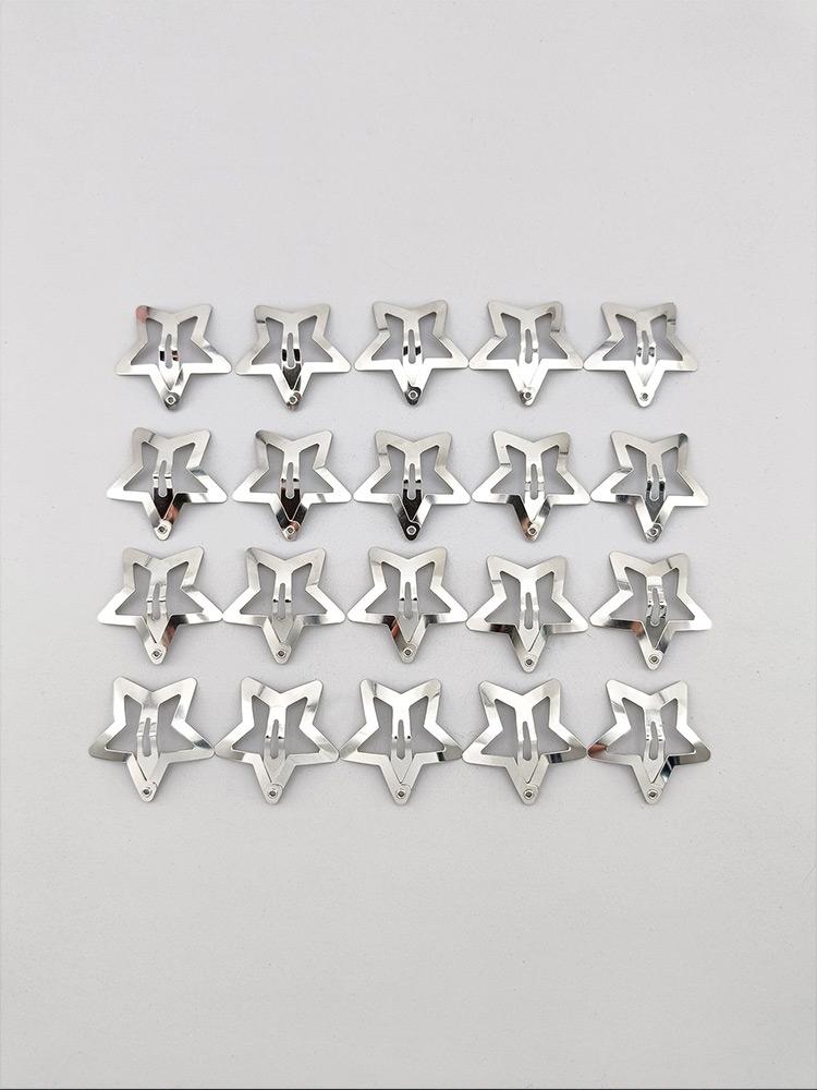 20 PCS Star Shape Pentagram 3cm BB Hairpins Small Sweet Cool Metal Simple Fashion Women Five-pointed Y2k Accessories Hair Clips
