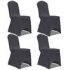 Day and Night - Day and Night Elastic Chair Cover 4 Units Anthracite Gray