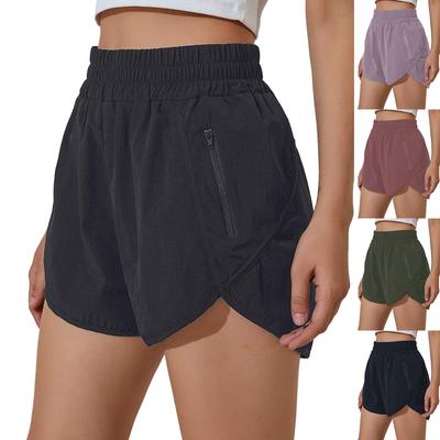 Pantalones cortos de entrenamiento elásticos Wasit para mujer con bolsillos interiores, pantalones cortos de yoga deportivos
