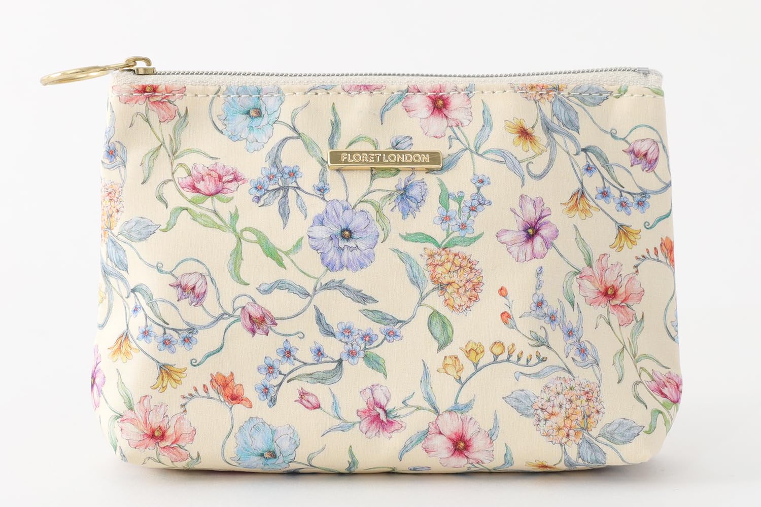 DDintex FLORET LONDON BASIC Косметичка, Battersea Blooms, Кремовый, 15 x 10,5 x 4,5 см [Принт Liberty]