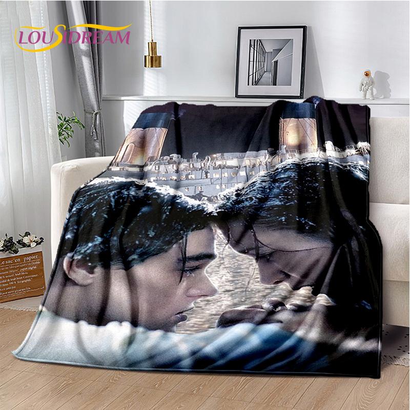 Movie Titanic Poster 3D Print Blanket,Soft Throw Blanket for Home Bedroom Bed Sofa Picnic Travel Office Rest Cover Blanket Kids
