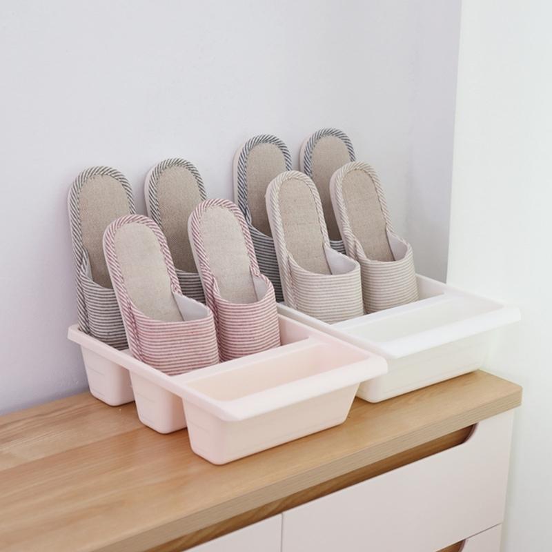 1/2 Stück Schuhregal für Zuhause Plastik-Schuhregal für Eingangsbereich Organizer