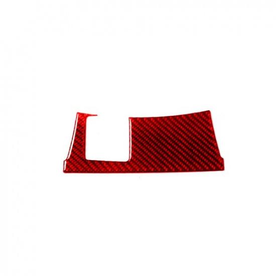 For Toyota Camry With Heated Seats Red Carbon Fiber Below Storage Cover Trim