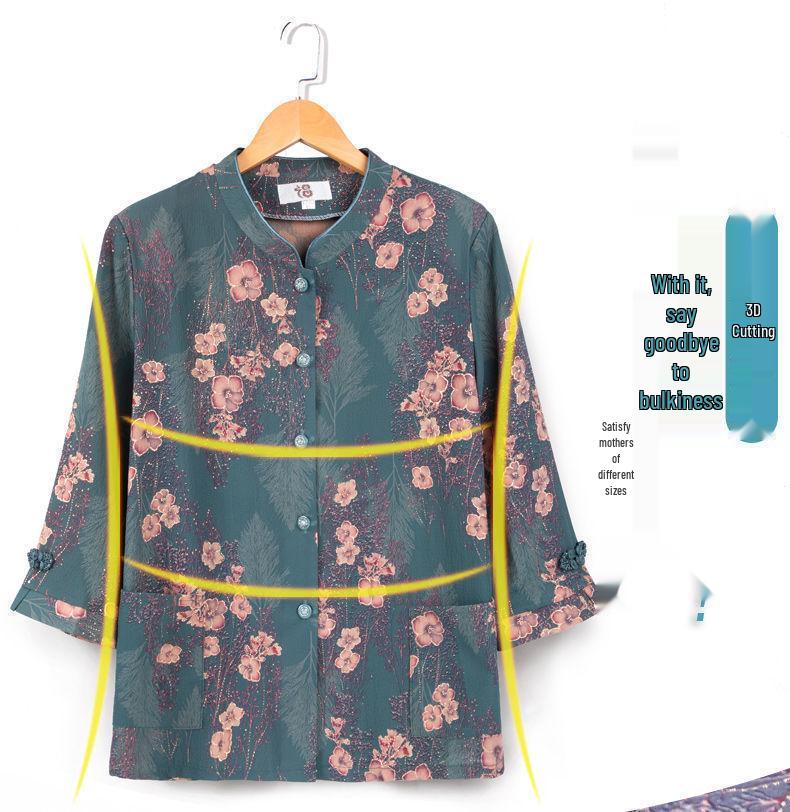 Omas Frühlings- und Herbst-Siebenarm-Outfit für Senioren