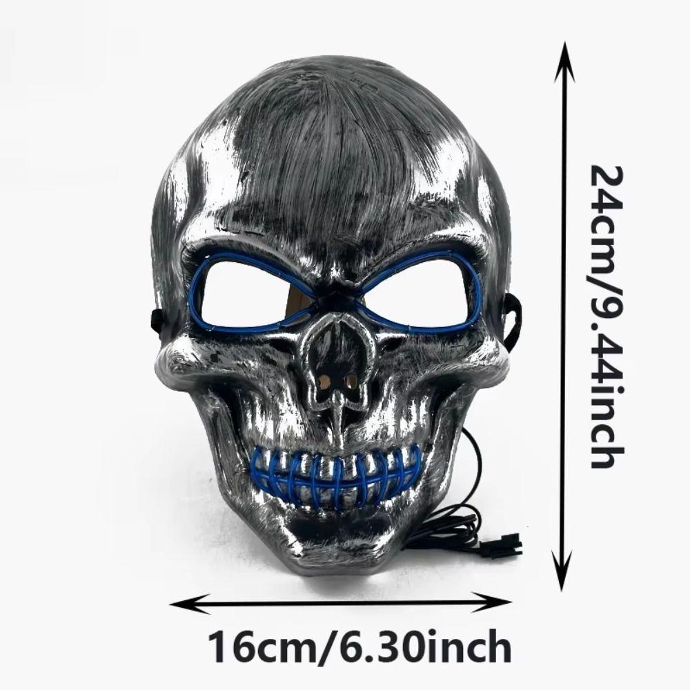 Luminous Cosplay Mask Ghost Party Props EL Wire Party Mask Props  Halloween