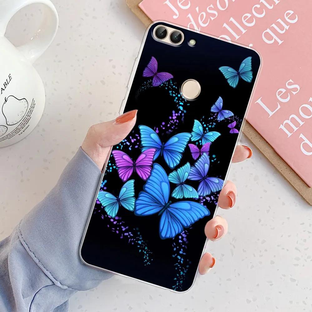 Für Huawei P Smart Hülle Cover FIG-LX1 PSmart 2018 Schickes Mädchen Marmor Silikon Klare Handyhülle Für Huawei PSmart 2018 Bumper Coque