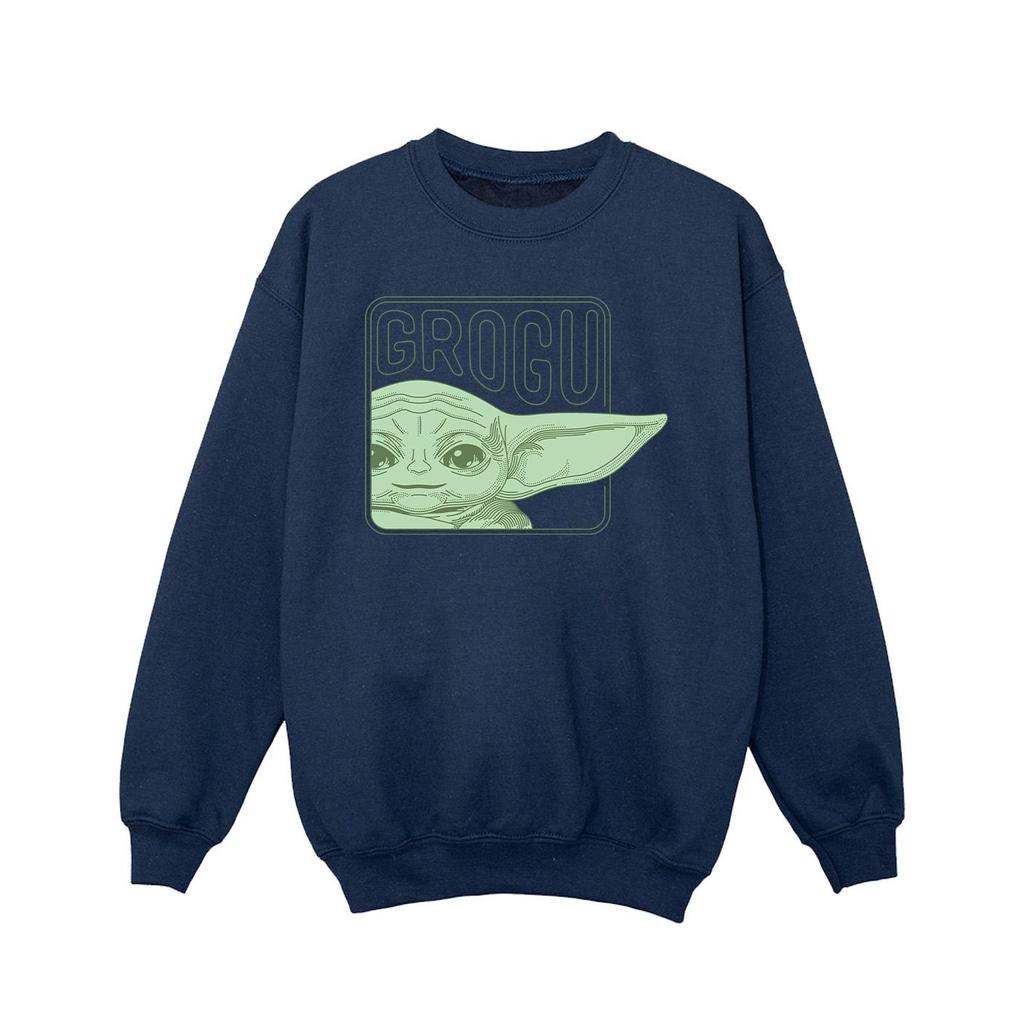 STAR WARS Girls The Mandalorian Grogu Box Sweatshirt
