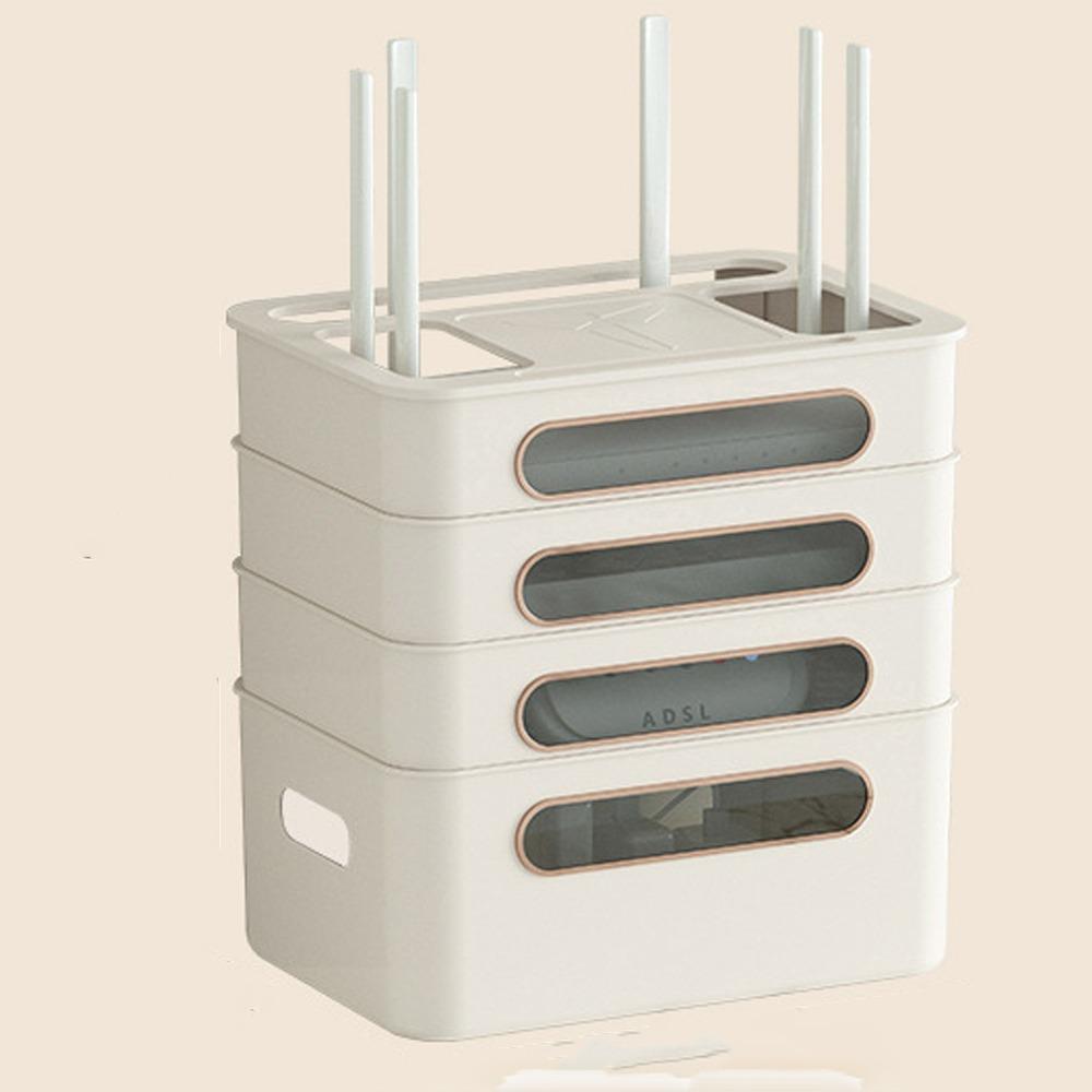 2/3/4-Tier Cable Management Box Ventilation Router Storage Box WiFi Box Holder  Living Room