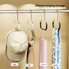 Set of 5 Easy Access Open Hook, Baseball Hat Hook Hanger Storage Rack Handbag Scarf Tie Display Rack Wardrobe Circle Ring Hook