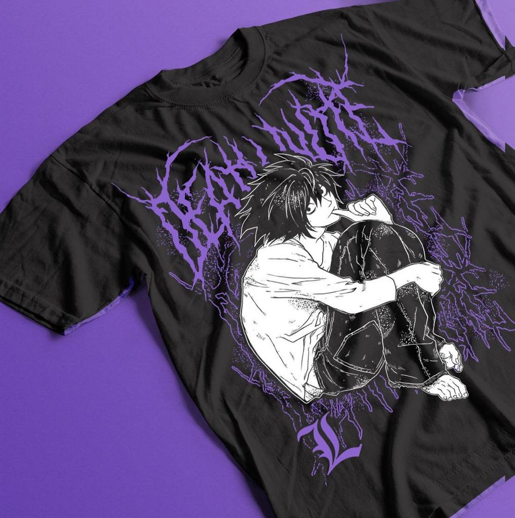 Horror Anime Black Graphic Tee - Unisex Cotton Shirt, Unique Gifts, All Sizes Available, Creepy Japanese Manga Clothing, Gothic Top