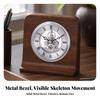 Precision Mechanical Clock Insert Visible Gear Mechanism, Roman Numeral Face, Skeleton Insert,
