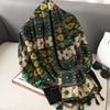 Fashion Luxury  Green Ladies Speckle Women Scarf Female Long Shawl Tassel Four Seasons Versatile Floral Muslim Hijab