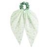 Versatile Floral Ribbon Bow Hair Tie - Korean Style Hair Accessory with Small Flowers for Women's Ponytails