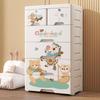 Multi-layer Wheeled Storage Cabinet: 5-Drawer Bedroom & Living Room Organizer