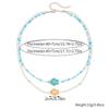 Summer Layering Starfish Adjustable Mixed Color Beads Beaded Choker Handmade Clavicle Chain Beach Jewelry