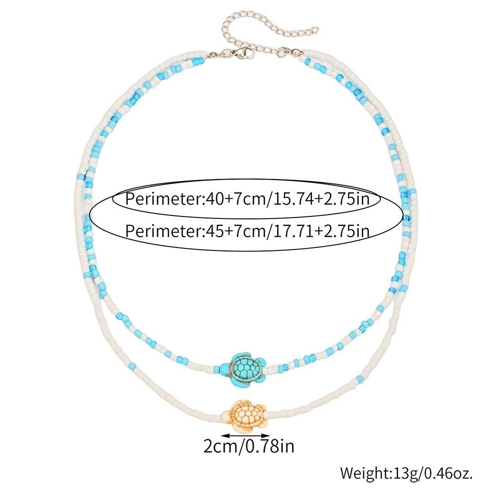 Summer Layering Starfish Adjustable Mixed Color Beads Beaded Choker Handmade Clavicle Chain Beach Jewelry