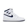 Air 1 Retro High OG BG 'Metallic Navy' (Dla obu płci) Białe / Granatowe Dziecięce Buty do Koszykówki 575441 106