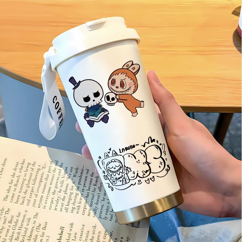 Slámkový hrnek na vodu Velká kapacita 316 Nerezová ocel Vysoká hodnota Termoska na dvojí pití Hrnek na kávu do auta