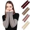 Botvotee Sleeves for Women Free Shipping Y2k Accessories Arm Warmers Half Finger Winter Knit Fingerless Gloves Pink Arm Guard