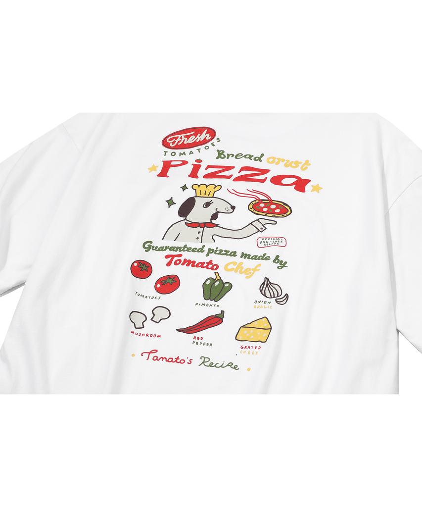 CPGN STUDIO Tomato Pizza Short Sleeve T-Shirt White