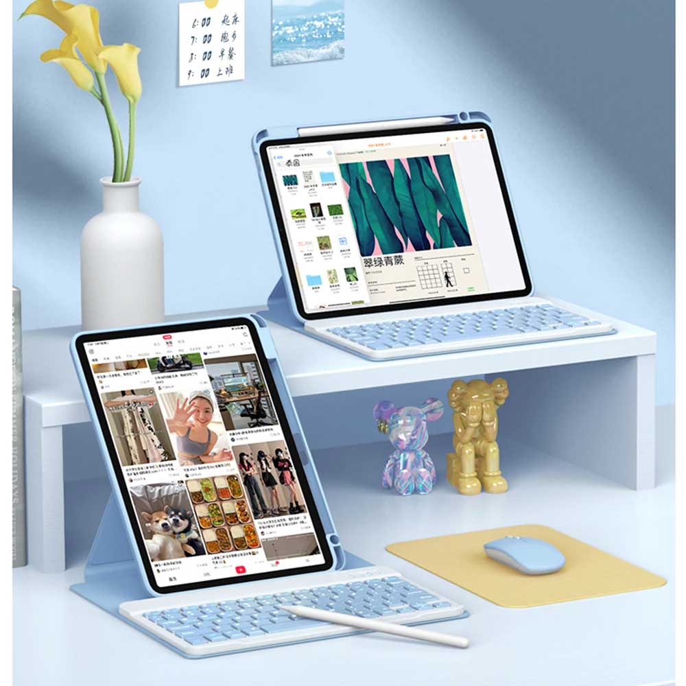 Magnetic Keyboard Case For iPad Pro 11 Air 4/5 10.9 10th 10.5 10.2 9/8/7th Generation Transparent Cover With Keyboard Mouse