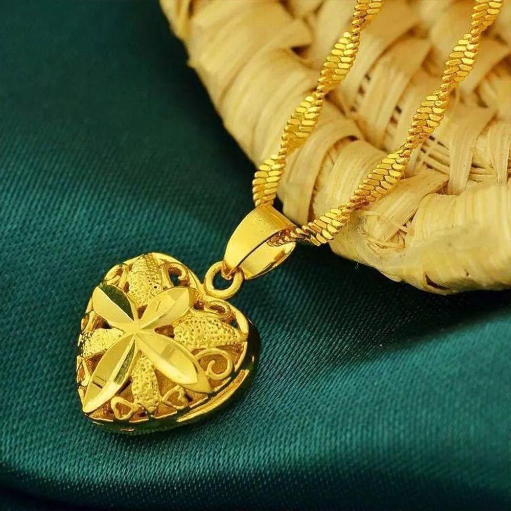 

Елегантне намисто у формі серця, позолочені ювелірні вироби, подарунок, модне намисто з підвіскою для жінок золотий