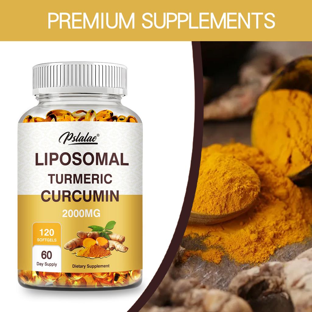 CURCUMA CURCUMINA LIPOSOMIALE, Estratto Massima Forza per la Salute delle Articolazioni e la Digestione, 100% Puro, 2000mg