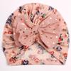 Seasonal new printed children's hats, baby bow headgear, thin girls' hats for infants and young children