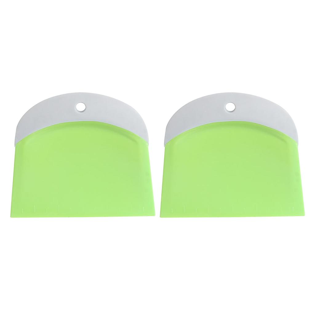 2 BUC Spatulă de Plastic pentru Cremă Răzuitor Tăietor Aluat Instrument de Patiserie pentru Copt Bucătărie Verde
