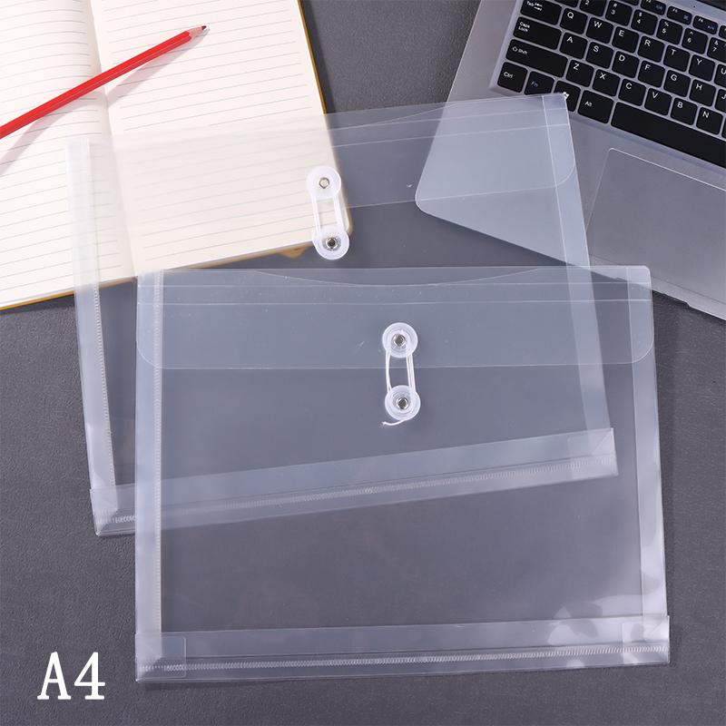2Pcs A4/A5/A6 Size File Folder Organizer PP Waterproof Transparent Document Bag For School Office Supplies Stationery