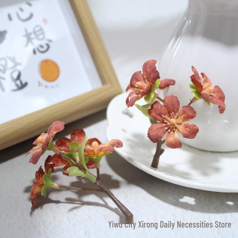 Handmade Five-Prong Plum Flower Wedding Hairpin Arrangement