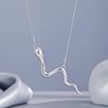 Niche design snake necklace, European and American ins exaggerated high-end snake stainless steel necklace