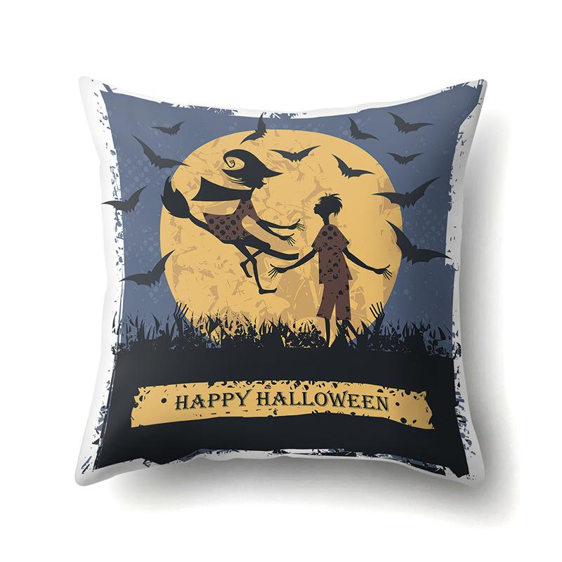 Halloween Pillowcase Car Waist Pillow Pumpkin Sofa Cushion Cover Office Home Living Room Pillowcase