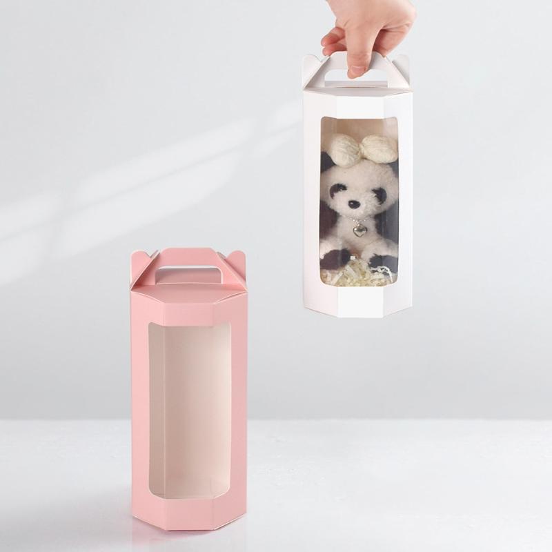 10Pcs Fashionable Octagonal Clear Window Gift Boxes For Flowers And Gifts, Birthday Wedding Valentine'S Day