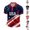 PROBLEM GELOST Men's Short Sleeve Shirt with Halloween Flag Print for Summer Casual Wear