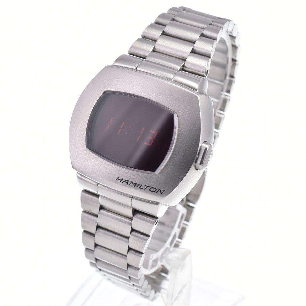 Used Hamilton HAMILTON H524140 Pulsar LCD/Red Quartz Men's Beautiful Condition Box/Warranty Included Watch A#149404