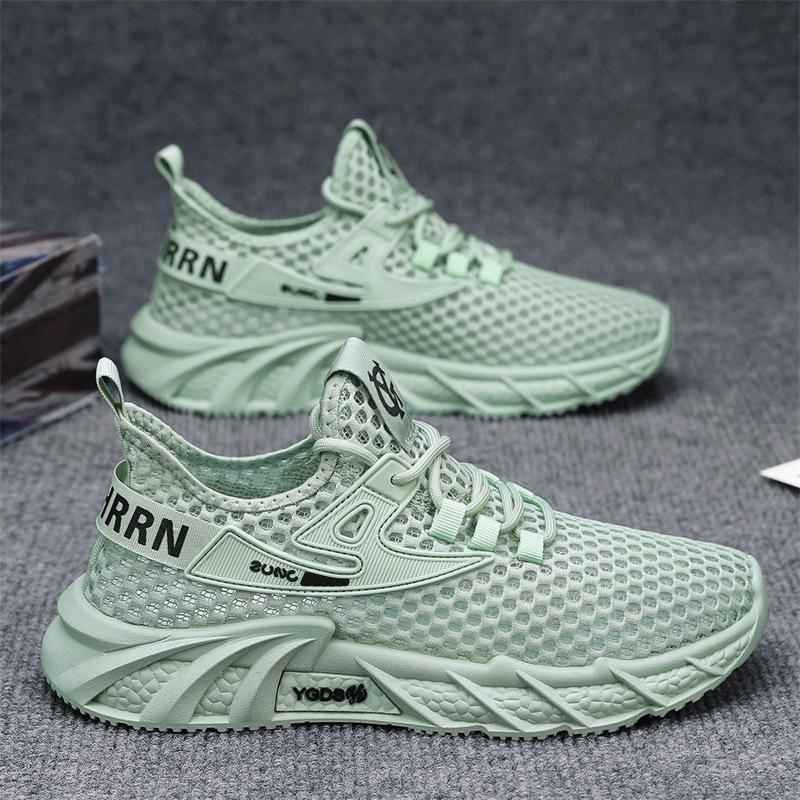 Hollow Men's Shoes Summer Casual Big Mesh Shoes Men's Outdoor Breathable Sports Mesh Trendy Shoes Men