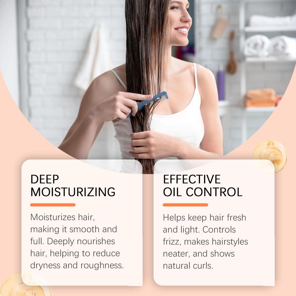 Hoegoa Coconut Moisturizing Hair Care Set (100g +100g), Cleansing & Moisturizing Hair Care, Curl Defining & Volumizing Shampoo for Curly Hair