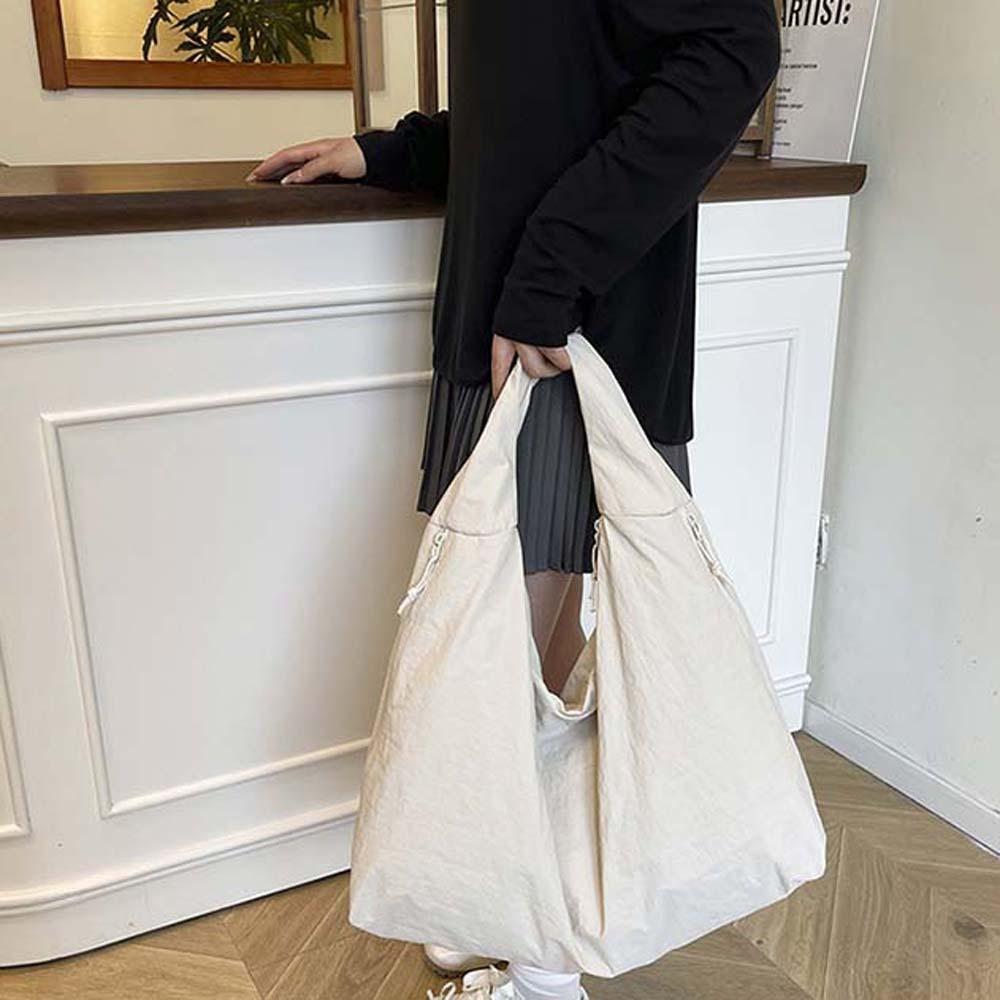 Casual Large Capacity Tote Bag Multi-Pocket Versatile Commuting Handbag Storage Pouch Travel